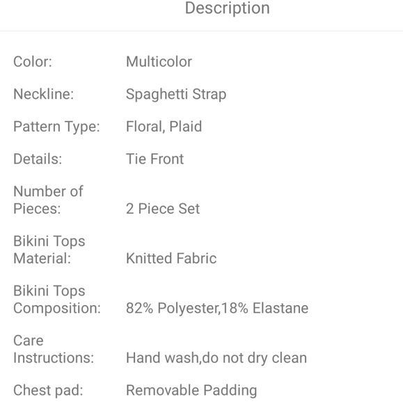 SHEIN 2XL Plaid & Heart Print Tie Front Bikini Swimsuit - Picture 8 of 15